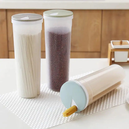 Noodle Wheat Pasta Organizer Airtight Sealed Containers Fruit and Vegetable Storage Box for Cereal Spaghetti Food Storage Box.