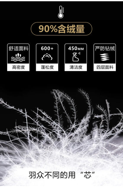 Men's Winter Formal Down Pants Goose Feather Warm Trousers Business Suit Pants for Man  calca termica masculina inverno PT-597.