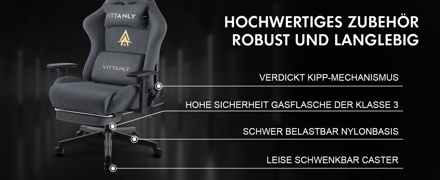 Marke Gaming Stuhl Luxuriöse Atmungsaktive Faux Wildleder Büro Stuhl Gaming Stuhl Mit Fußstütze Stuhl Kopfstütze Ergonomische Spiel Stuhl