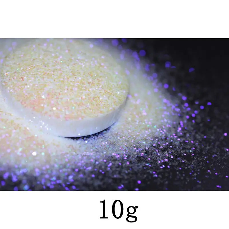 Ultra Fine Colorful Spark - Solvent Resistant White Iridescent Glitter -  - 015 Size, 0.5 mm
