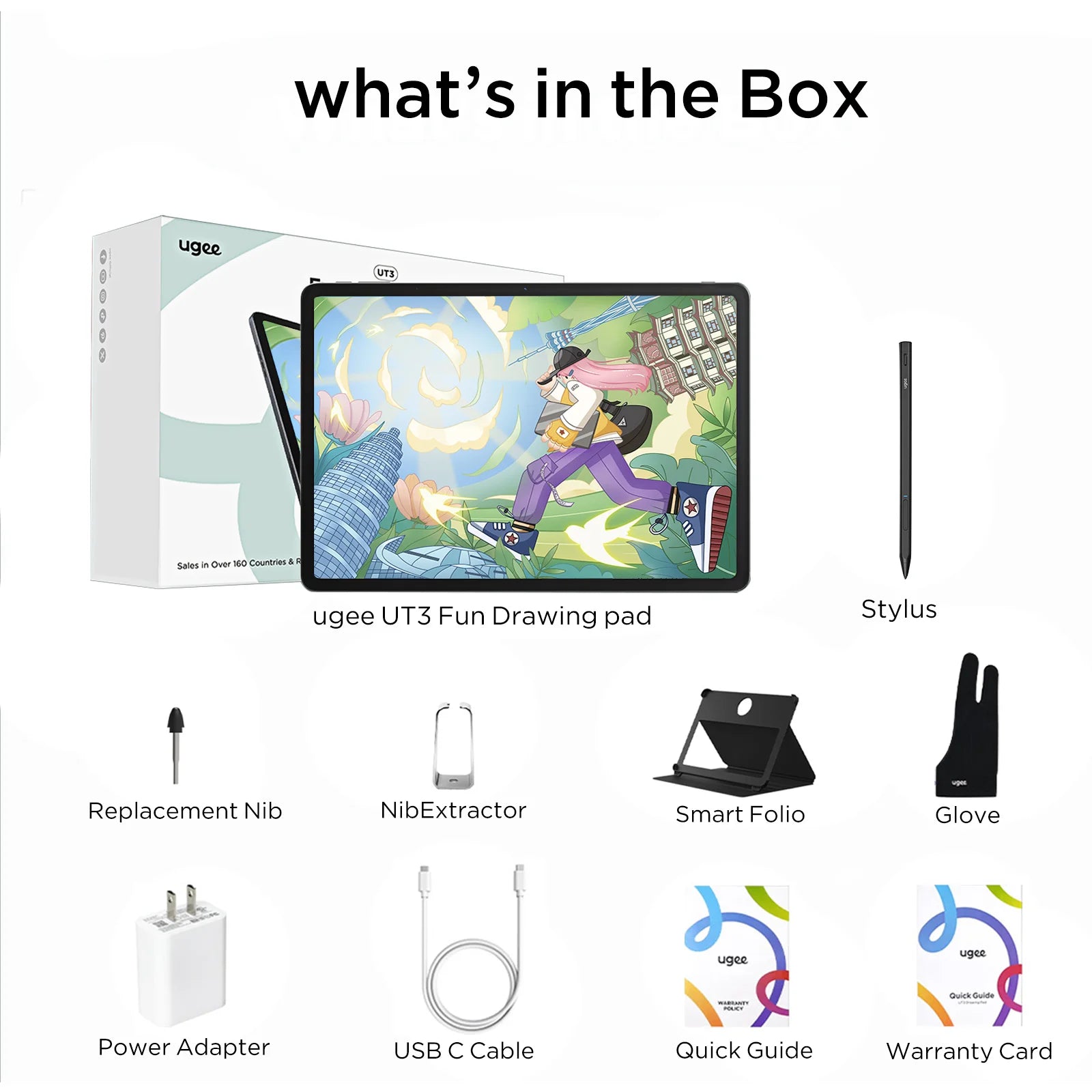 UGEE UT3 Fun Drawing Pad 14.25 inch 2400*1600 Resolution Android 14 System 60HZ Large Graphics Tablet Monitor 8GB+256GB.