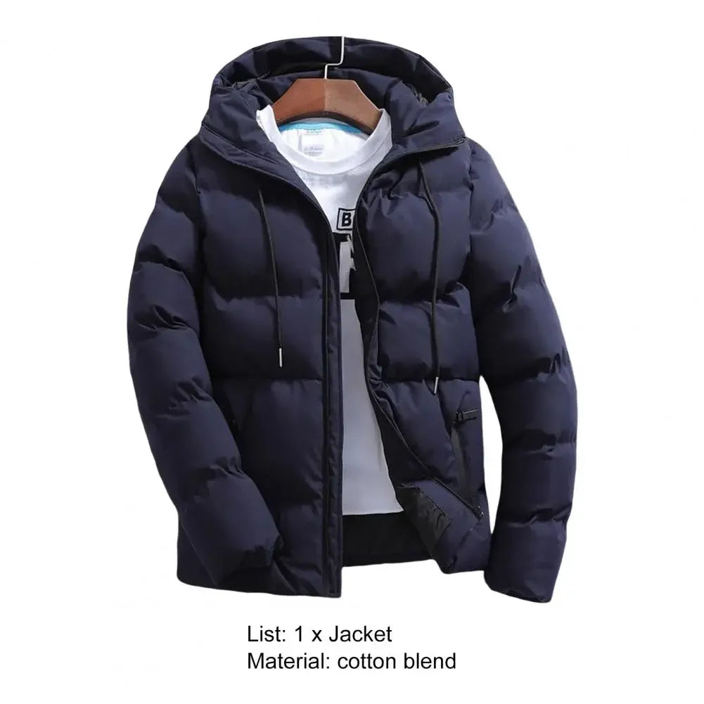 Fashion Parkas Men Winter Overcoat Thick Puffer Jacket Men Winter Coat Casual Jacket Warm Hooded Outwear Keep Warm Men Jacket.
