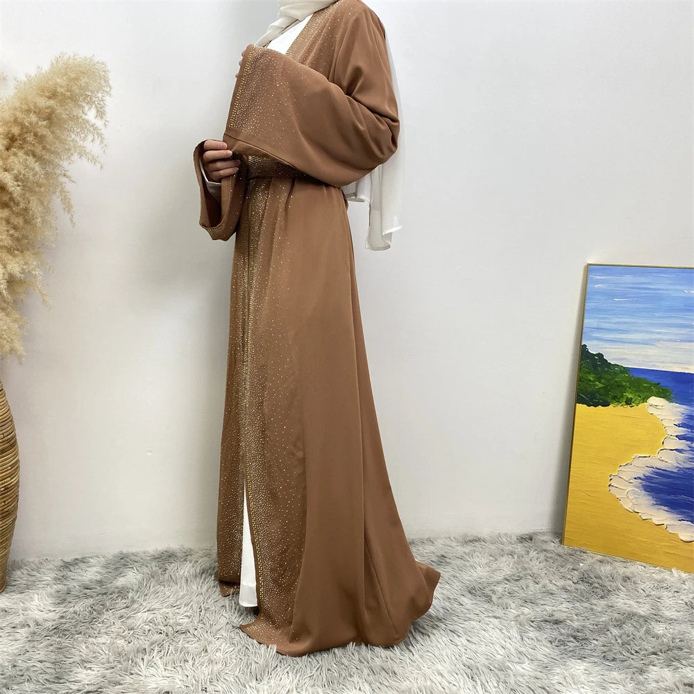 Ramadan Eid Dubai Open Black Muslim Kimono Abaya Damen Turkey Islam Abayas For Women Dress Kebaya Robe Femme Musulmane Kaftan