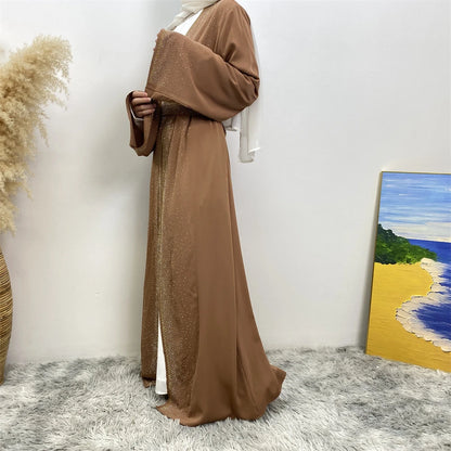 Ramadan Eid Dubai Open Black Muslim Kimono Abaya Damen Turkey Islam Abayas For Women Dress Kebaya Robe Femme Musulmane Kaftan