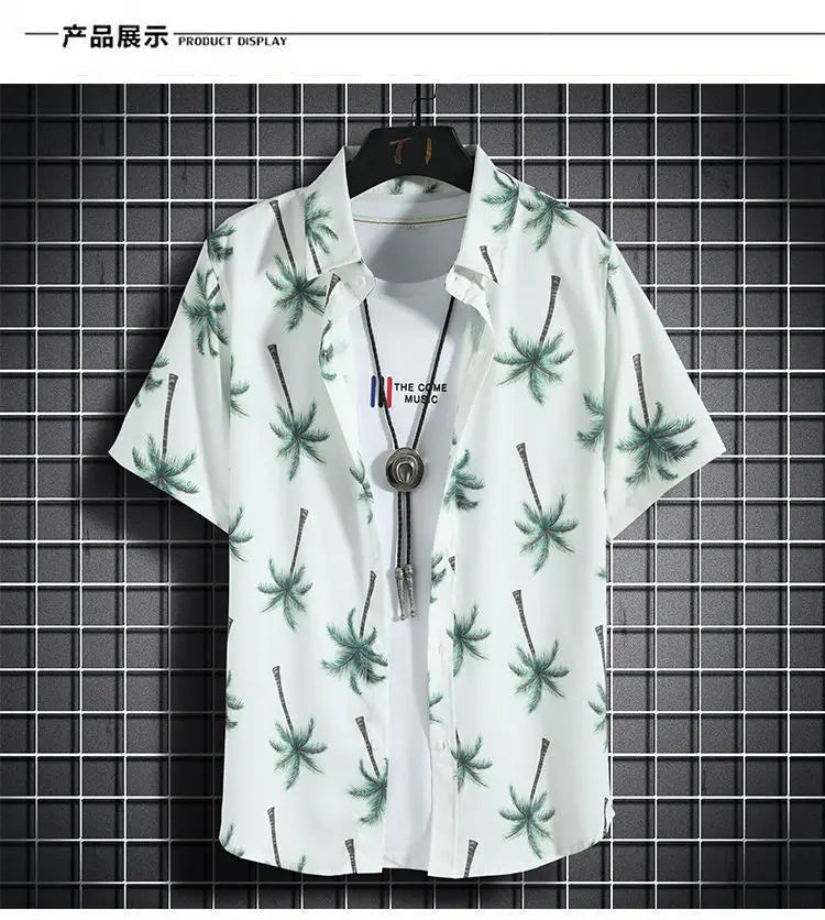 Beach Clothes For Men 2 Piece Set Quick Dry Hawaiian Shirt and Shorts Set Men Fashion Clothing Printing Casual Outfits Summer.