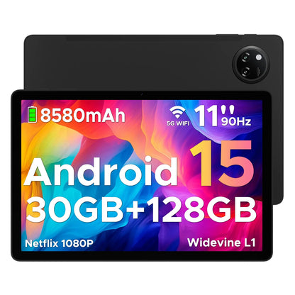 DOOGEE Tab A9 Pro+ Tablet PC Android 15 Dual Speakers 11'' Screen 30GB RAM (6GB+24G) 128GB 8580mAh Battery Widevine L1 Smart Pad