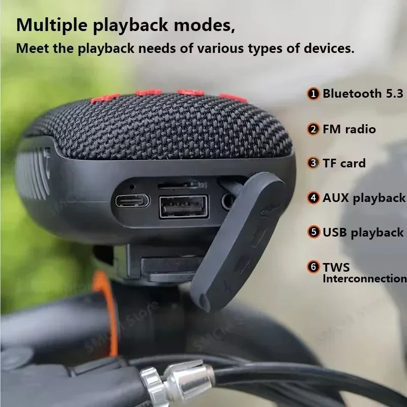 Outdoor Bicycle TG392 Portable Bluetooth Speaker TWS Wireless Mini Bass FM Radio Soundbar Boombox Riding Music Play Loudspeaker.