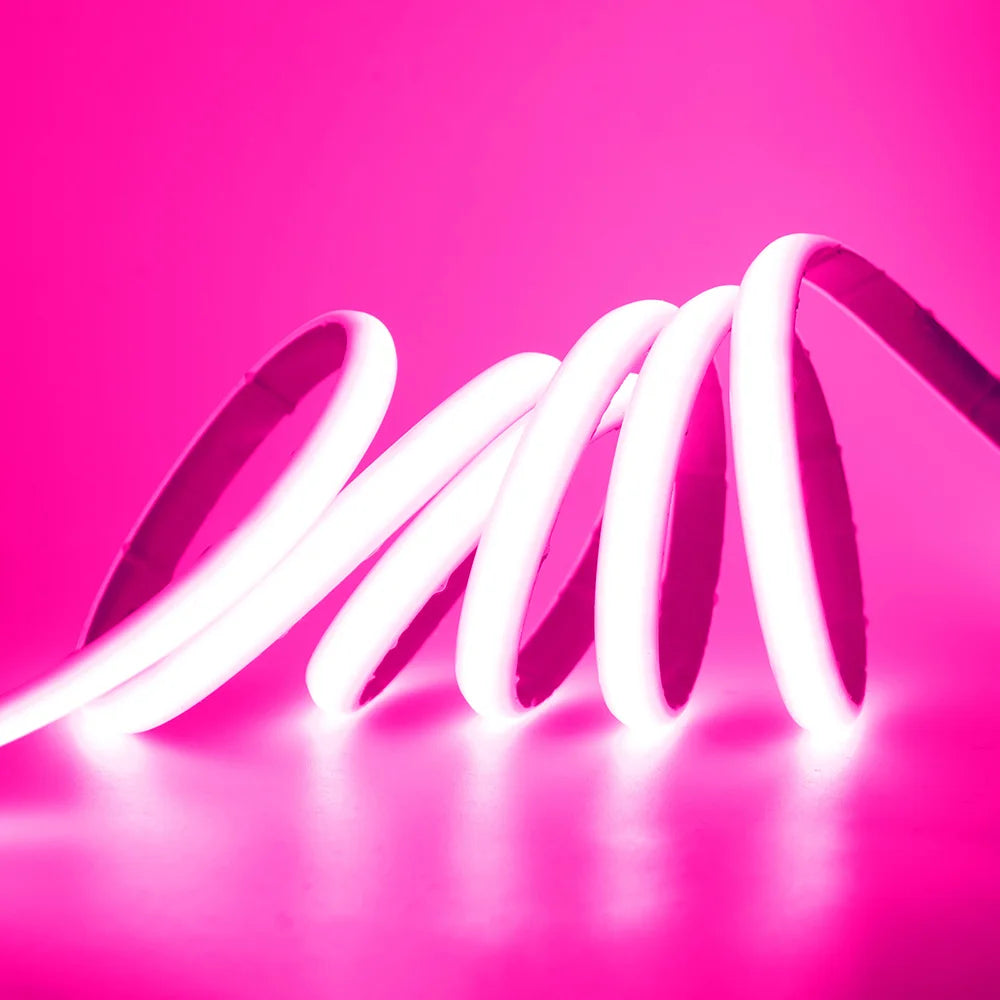 IP68 Waterproof COB LED Neon Strip Light 5m 10m 15m 20m 0.5m 12V 24V 320LED Flexible Tape Silicone Tube Lamp Liner Lighting RA90