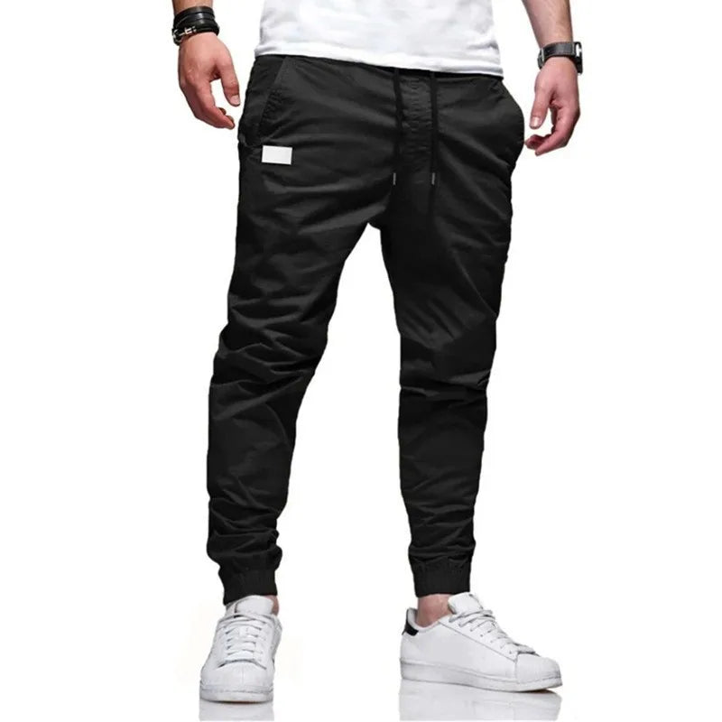 2025New Men's Casual Sports Pants Sweatpants Male Jogger Cargo Harem Pencil Pants Trousers Multi-pocket Sweatwear.
