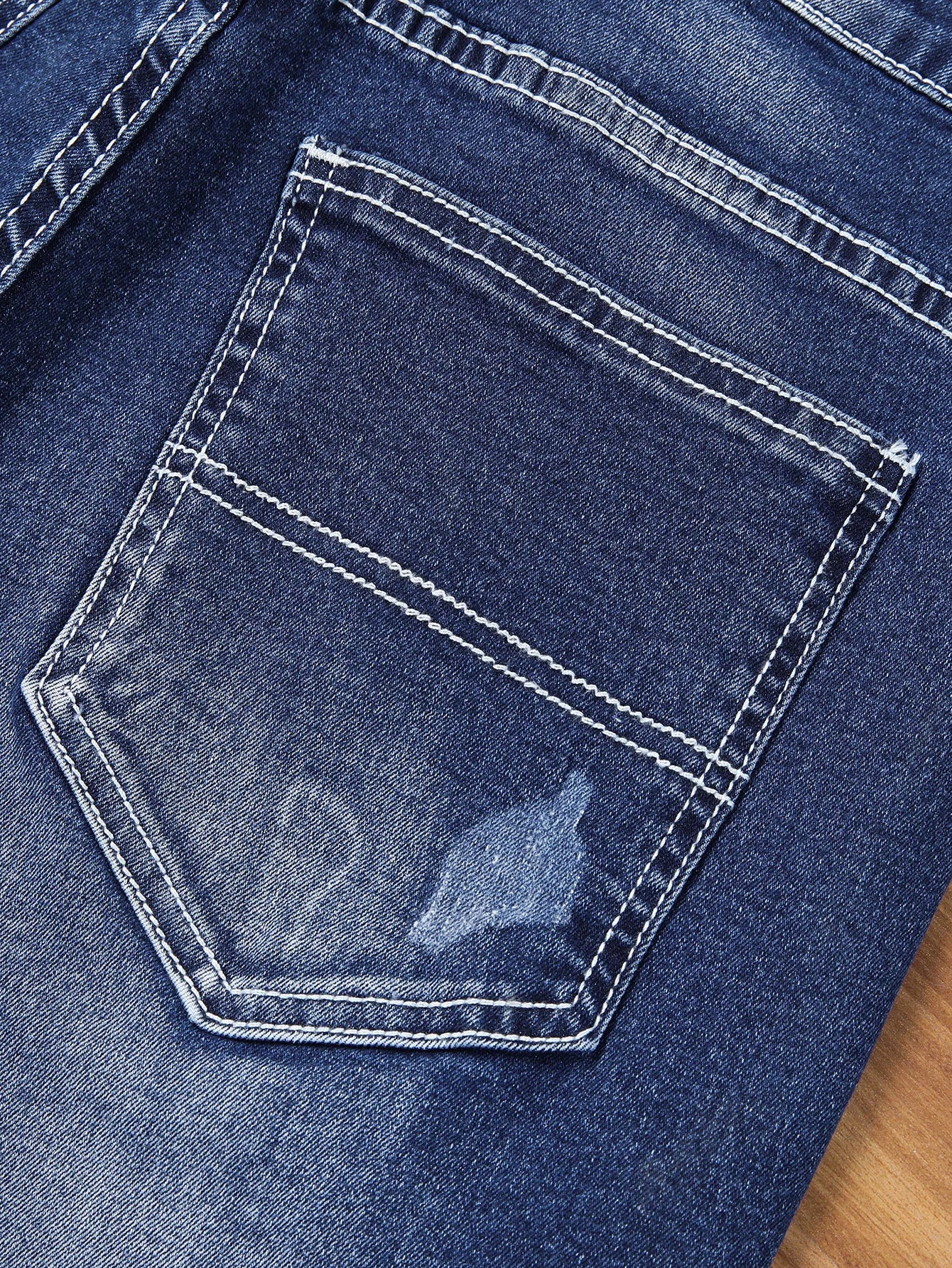 Neue Sommer Herren Stretch zerrissen kurze Jeans Blue Denim Shorts Hosen große lässige Mittel hose.