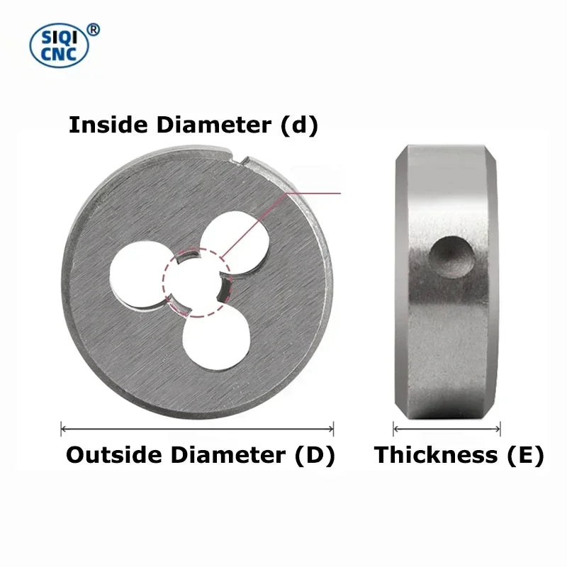 LIYU Rohrgewindeform, metrische runde Matrizen, G-Schneidwerkzeug für die rechte Hand, legierter Stahl, G1/16 G1/8 G1/4 G3/8 G1/2 G5/8 G3/4 G7/8 G1''