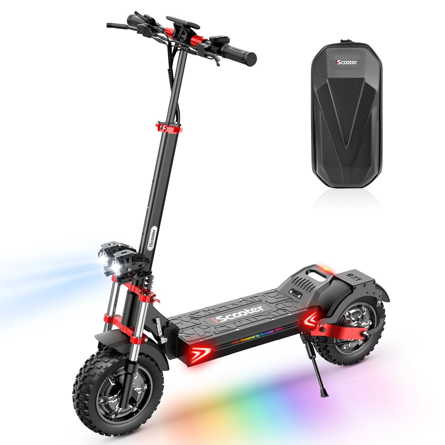 iScooter iX8 12 inch Electric Scooter 2400W Dual Motor Off Road E-Scooter 20Ah 60km/h Scooters 70km Max Range Foldable EScooters