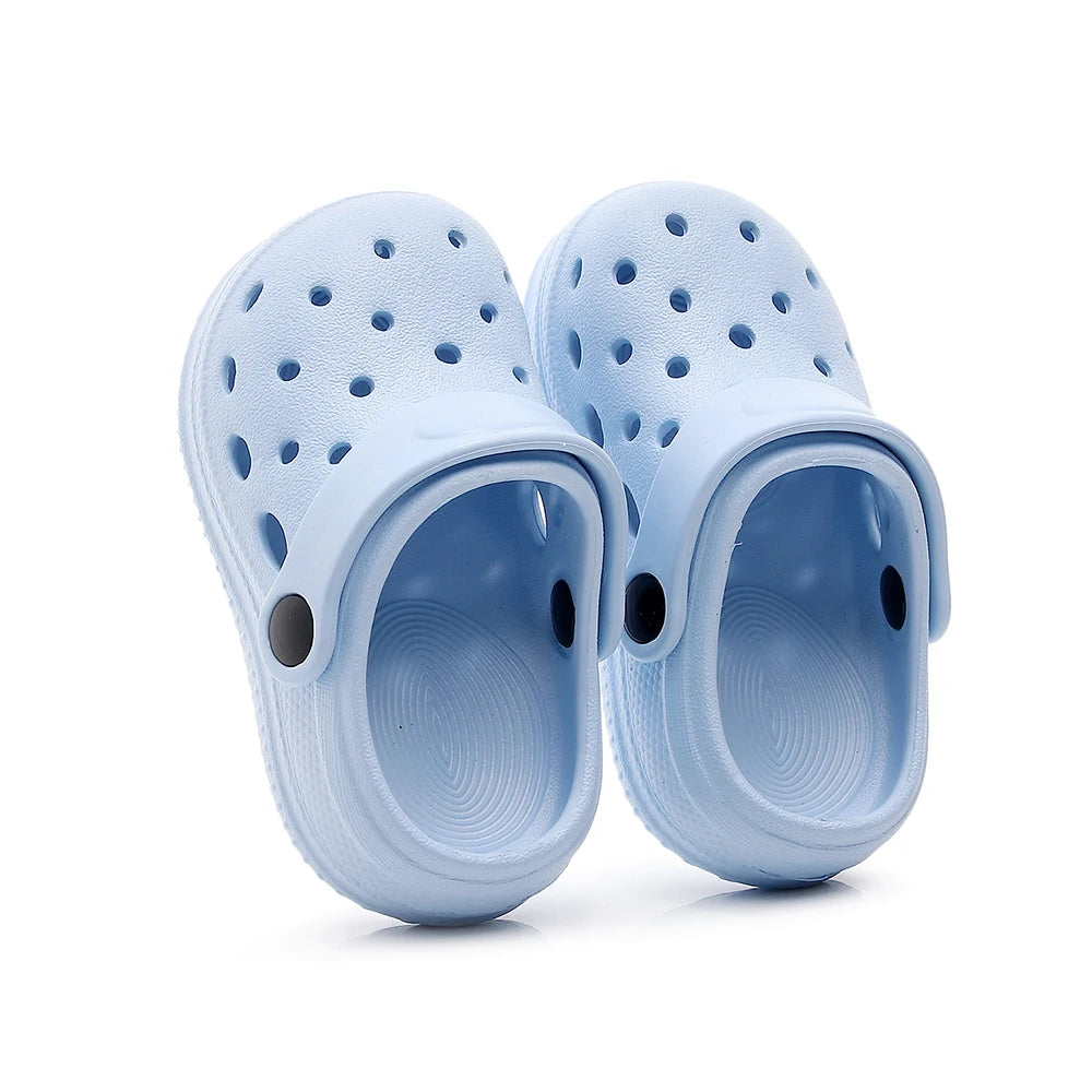 Kids Sandals Hole Children's Shoes Slippers Soft Anti-Skid Simple DIY Design Hole Baby Shoes Sandy Beach For Boys Girls.