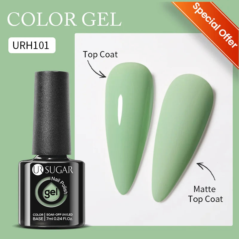 UR SUGAR 7/7.5ml Summer Blue Silver Gel Nail Polish Semi Permanent High Quality Soak Off UV LED Varnishes Nails Art Manicure