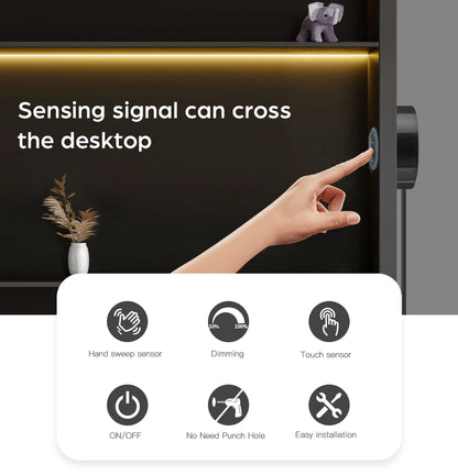 24V LED Strip High Quality Black Silicone LED Neon Light Tube Touch Motion Sensor Switch DIY Kitchen Cabinet Bedroom Backlight.