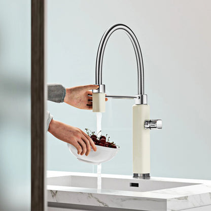 Modern red brass kitchen faucet with single handle and single hole ceramic valve core, hot and cold water pull-out sink Mixer