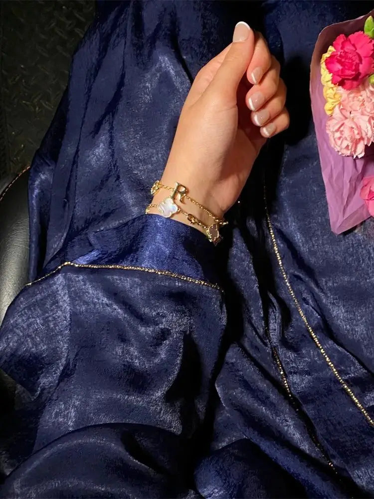 Ramadan Eid Open Satin Shimmer Kimono Abaya Damen Dubai Luxury Islam Muslim Kaftan Dress For Women Kebaya Robe Musulmane Femme