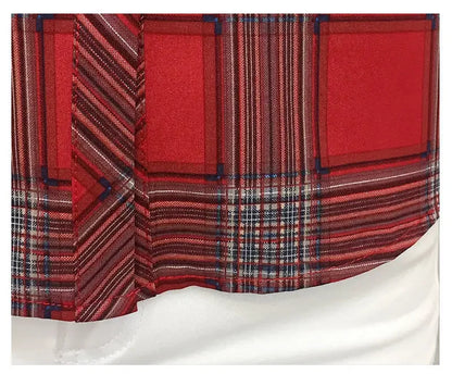 2024 herbst Neue College Stil Plaid Shirts frauen Lange hülse Taste Unten Casual Tops Lose Mode Polo Neck Blusen