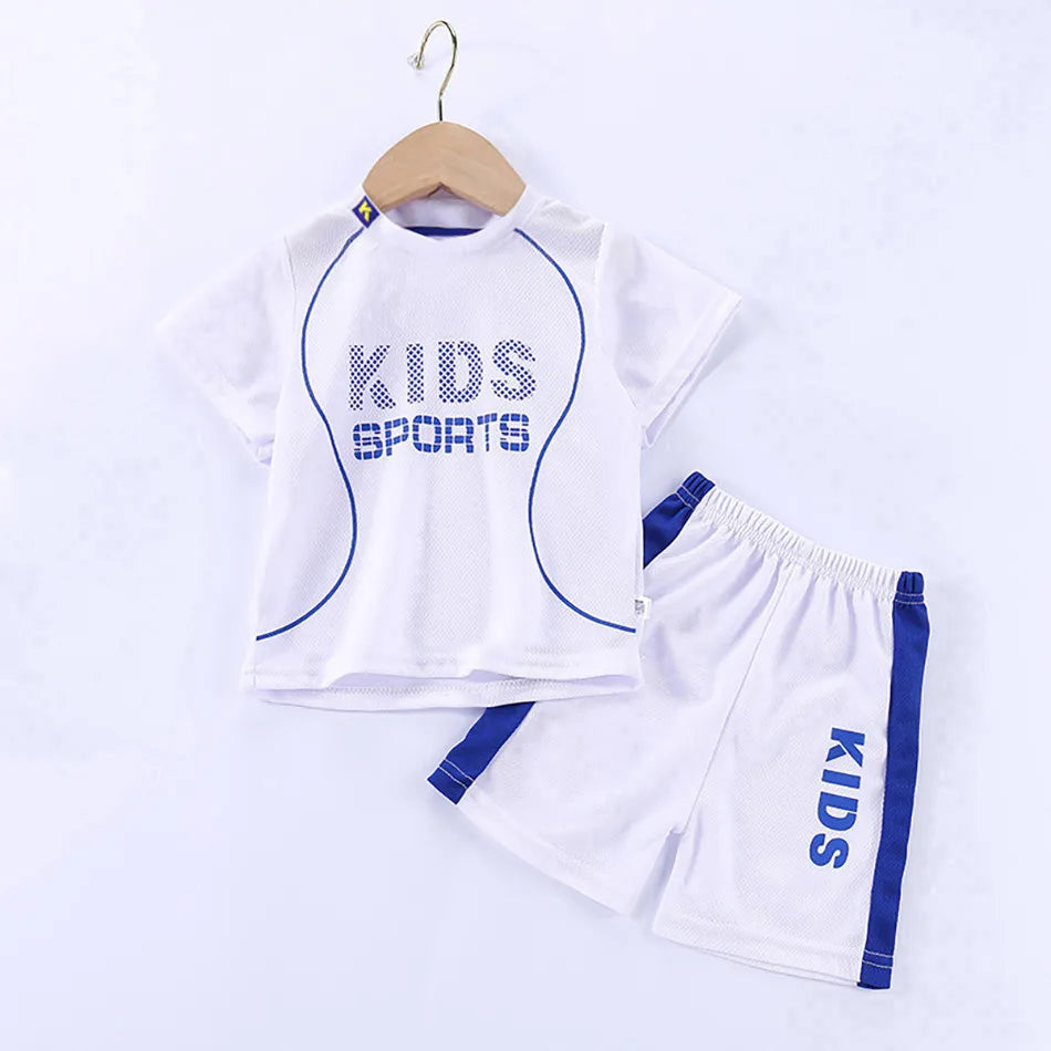 Kids Clothes Set Boy Girl Shorts and Short Sleeves Summer Clothing Sport Casual Children Top and Bottom Clothes Set