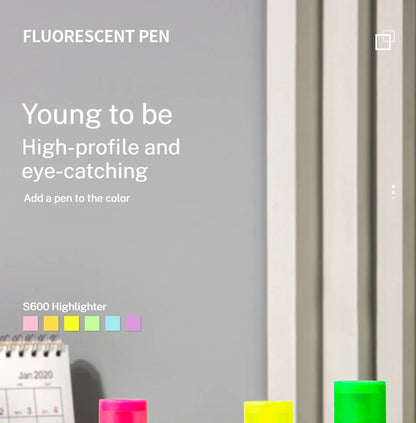 Deli 10-teiliges Textmarker-Set, große Kapazität, Meißelspitze, Bonbonfarben-Marker, Studenten-Briefpapier, Schulbedarf.