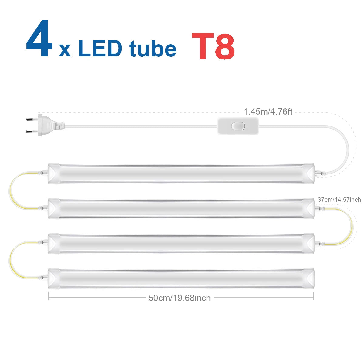50CM 15W/T5 25W/T8 LED Tube Light 220V Aluminum LED Bulb Bar Wall Lamp For Reading Working Warehouse Home Kitchen Night Lighting