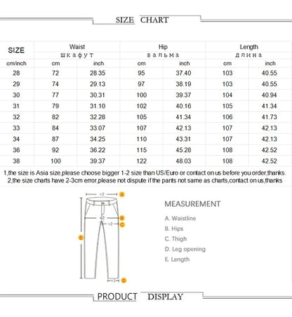 2025 Autumn Men's White Slim Fit Straight Jeans Casual Stretch Denim Pants Comfortable Fashion Streetwear Male Brand Clothing.