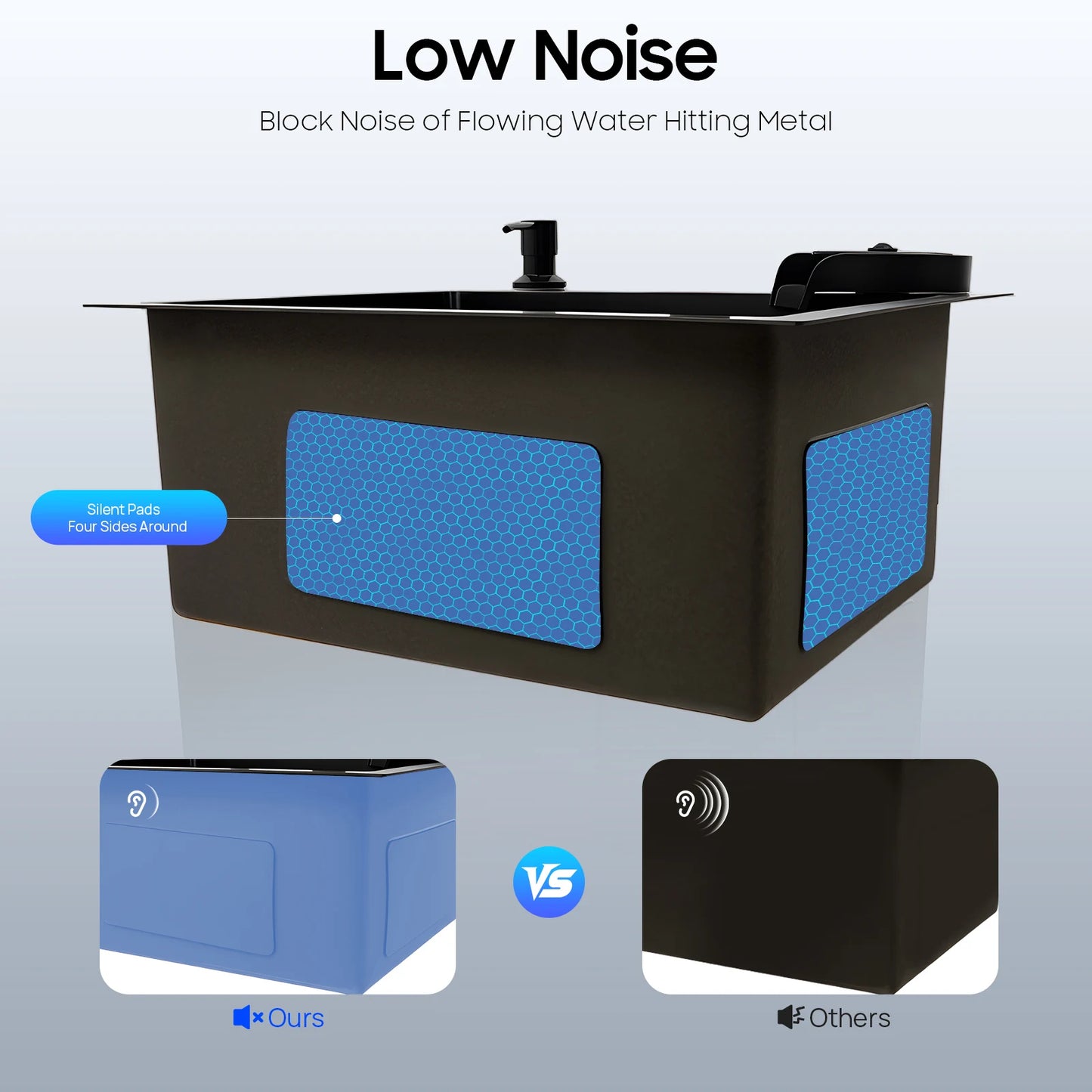 Modernes Küchenspüle, Schwarz, mit ausziehbarem Wasserhahn, Tassenspüler, Abflusskorb, Seifenspender, 201 Edelstahl, multifunktionales Spülbecken
