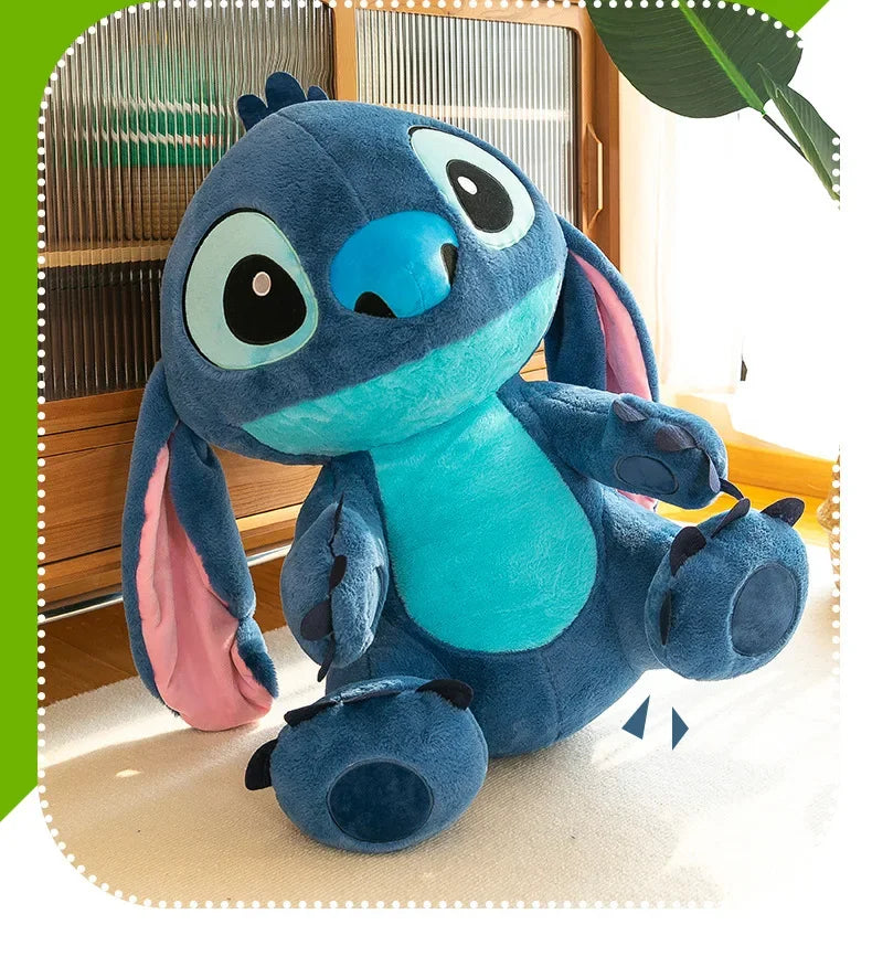 80cm Big Size Disney LILO & Stitch Anime Plush Stuffed Doll Room Plushies Pillow Kawaii Ornaments Children's Holiday Gifts