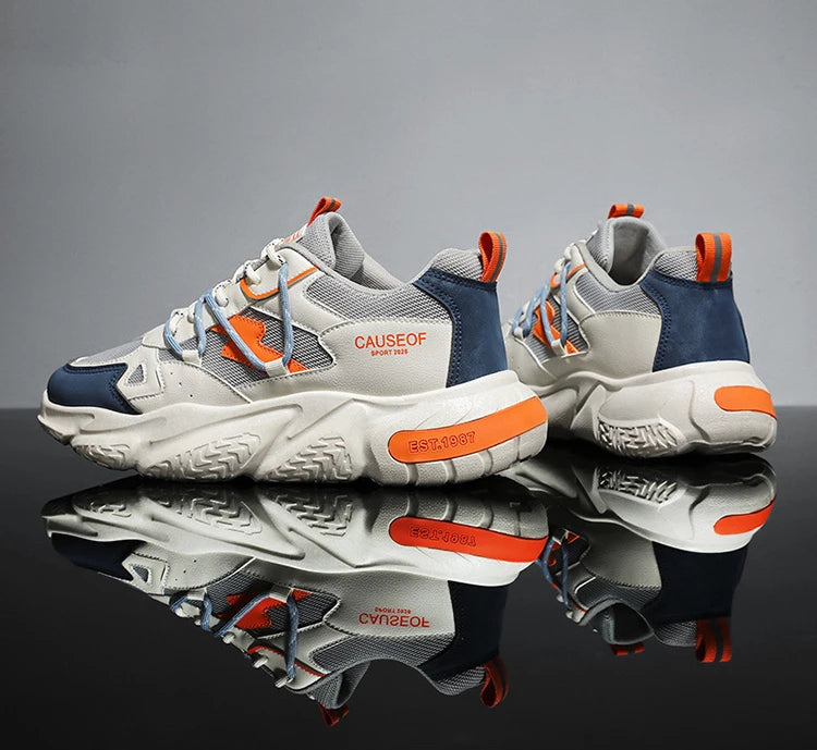 2025 Autumn Men Shoes Fashion Sneakers Height Increasing Casual Chunky Shoes Male Trainers Running Sports Shoes.