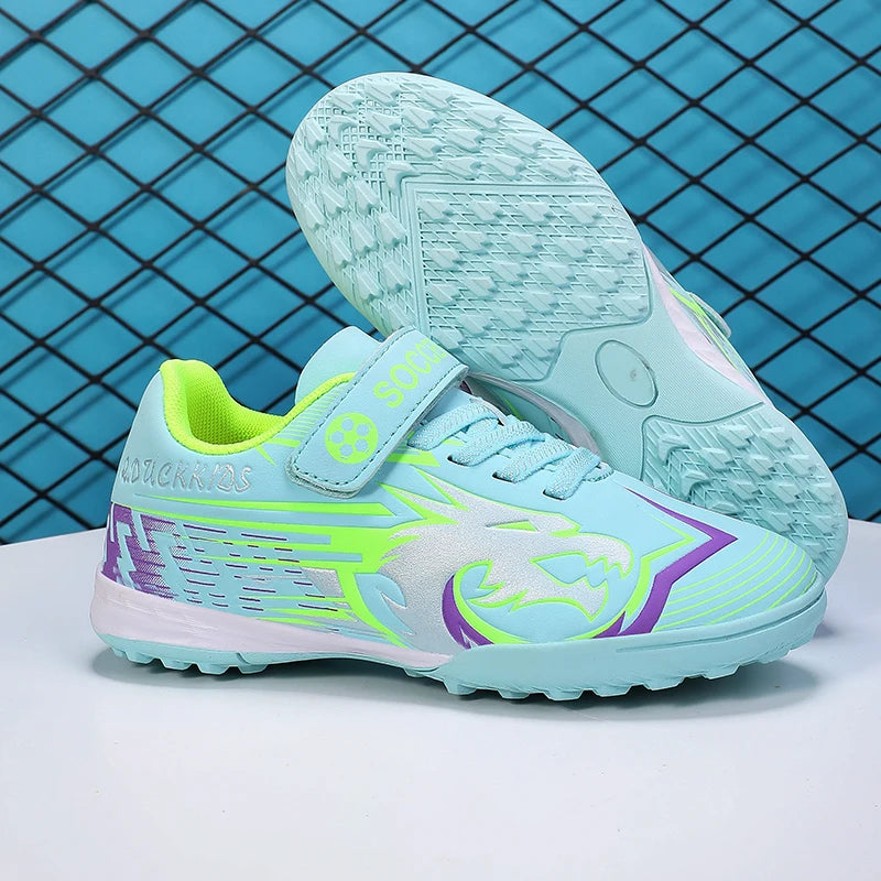 Childrens Football Shoes Summer New Outdoor Grass Professional Competition Training Sports Anti Slip Soccer Shoes for Kids.