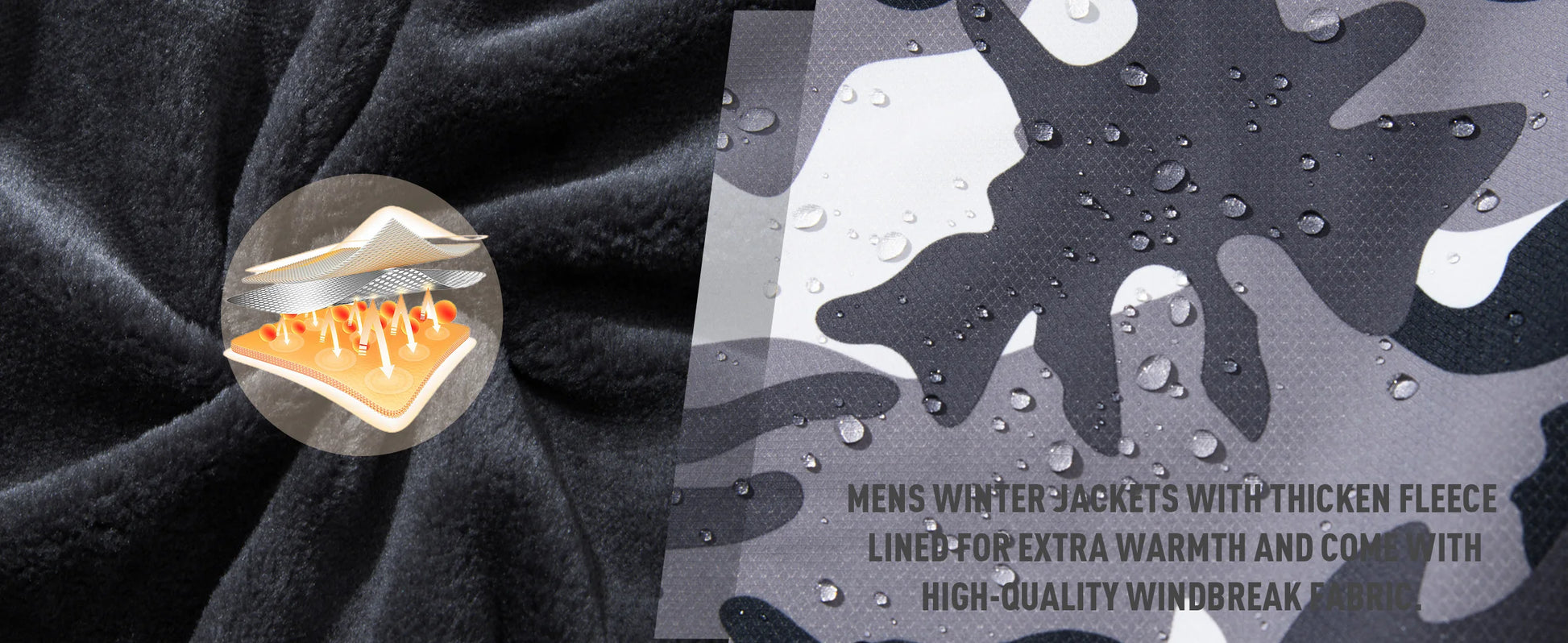 TACVASEN Fleece Lining Mountain Jackets Mens Hiking Jackets Outdoor Removable Hooded Coats Ski Snowboard Parka Winter Outwear.