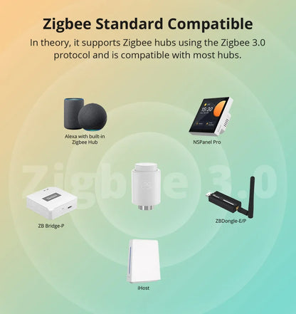 Sonoff TRVZB Zigbee 3.0 Thermostatic Radiator Valve Smart Home Temperature Control Support Alexa Google ZHA MQTT Ewelink.