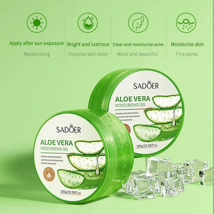 300g SADOER Aloe Vera Gel Creams Moisturizing Brightening Nourishing Firming Hydrating Face Cream Facial Skin Care Products.