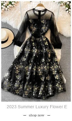 Sommer Stickerei Spitze Schmetterling Kleider Für Frauen Blume Kontrast Farbe Koreanische Mode Büro Party Bodycon Elegante Vestidos.