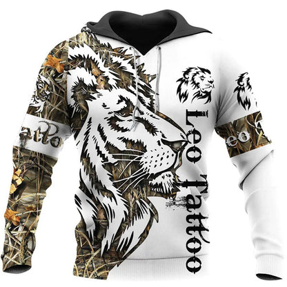 Wolf 3d Printed Hoodie Pants Suit Male Autumn and Winter Casual Sweashirt Pullover Men Tracksuit Set Fashion Men's Clothing Suit.