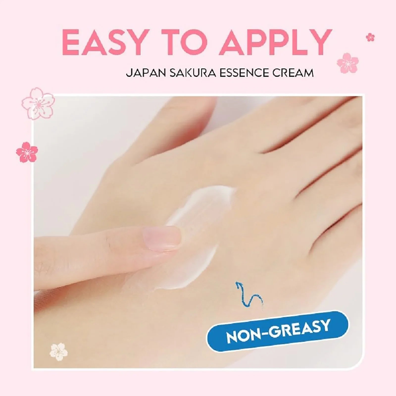 Japan Sakura Essence Cream, Sakura Tone Up Cream with Hyaluronic Acid,.