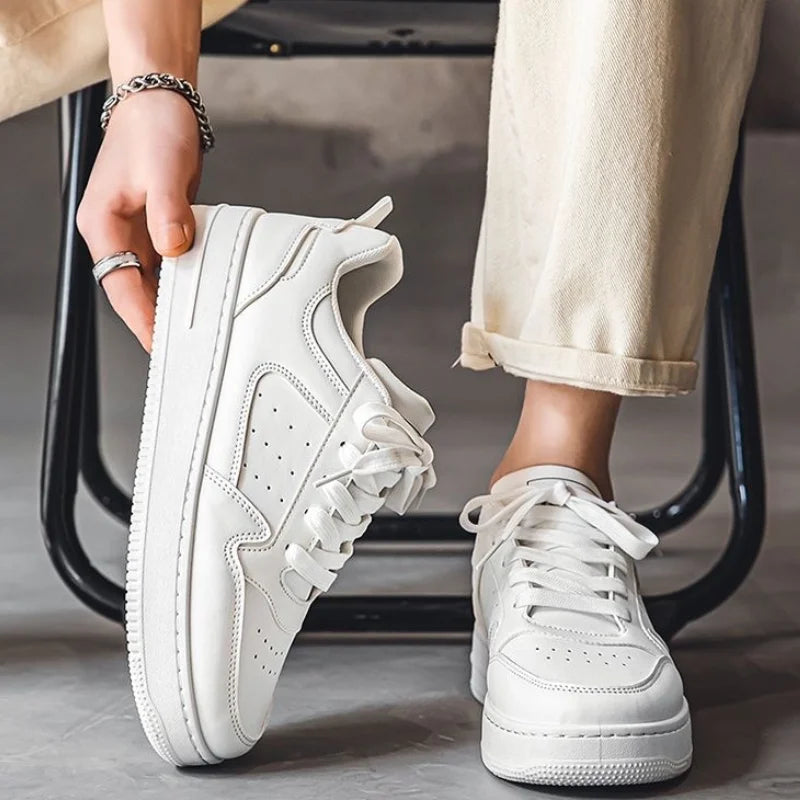 New Men's Sneakers Platform Casual Shoes Lace-up Mens Vulcanized Shoes Breathable Outdoor Running Shoes Fashion Tenis Masculino.