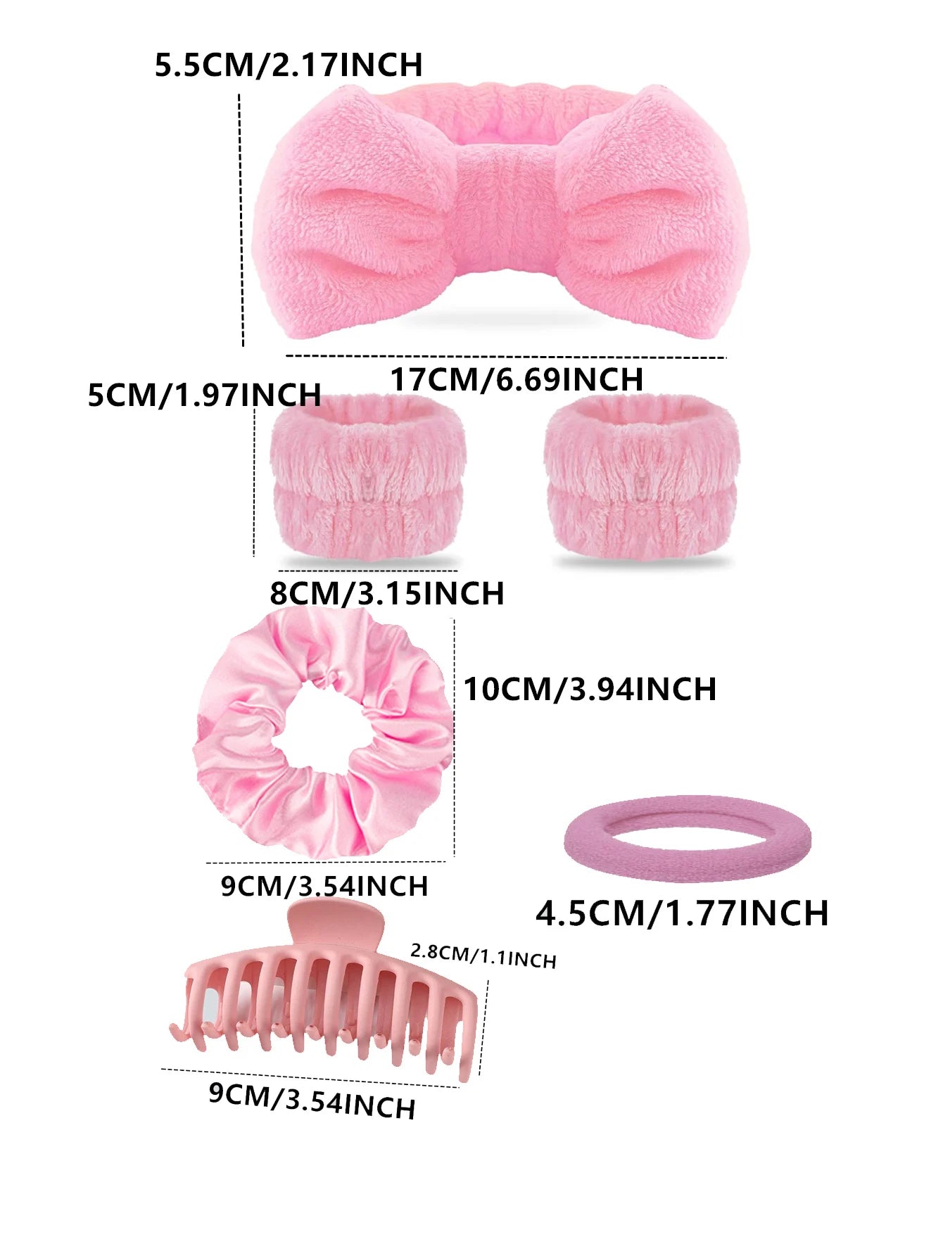 New Hair Accessories Set For Women,Headband For Washing Face,Hair Clip,Hair Bands,Hair Scrunchies,Hair Accessory Combination.