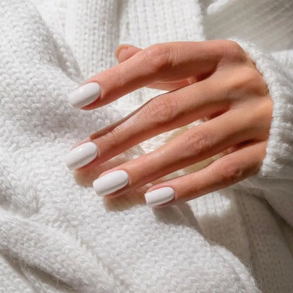 24PCS- wine red square fake nails, silver glitter inlay, exquisite elegance, fashion generous, suitable for dating, dinner.