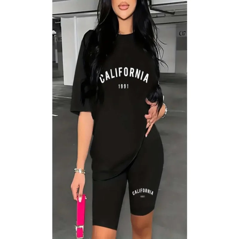 Kalifornien-Sweatshirt für Damen in Übergröße mit Buchstaben-Aufdruck, modisches Freizeit-T-Shirt, leicht, Fitness, Joggen und Alltagskleidung, lässig.