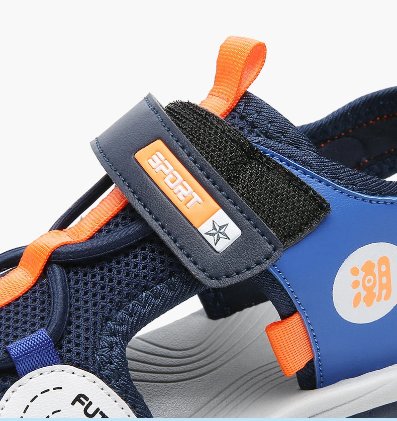 Summer Beach Water Children Sandals Fashion Shoes Outdoor Non-slip Soft Bottom Shading Leather Boys Comfortable Shoes Girls.