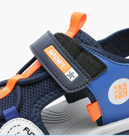 Summer Beach Water Children Sandals Fashion Shoes Outdoor Non-slip Soft Bottom Shading Leather Boys Comfortable Shoes Girls.