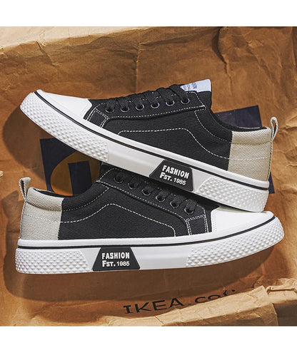 Atmungsaktive Herren-Skateschuhe aus Segeltuch mit weicher Sohle, lässige Turnschuhe, trendige, vielseitige, leichte, rutschfeste Slip-On-Sportschuhe, Größe 37–48