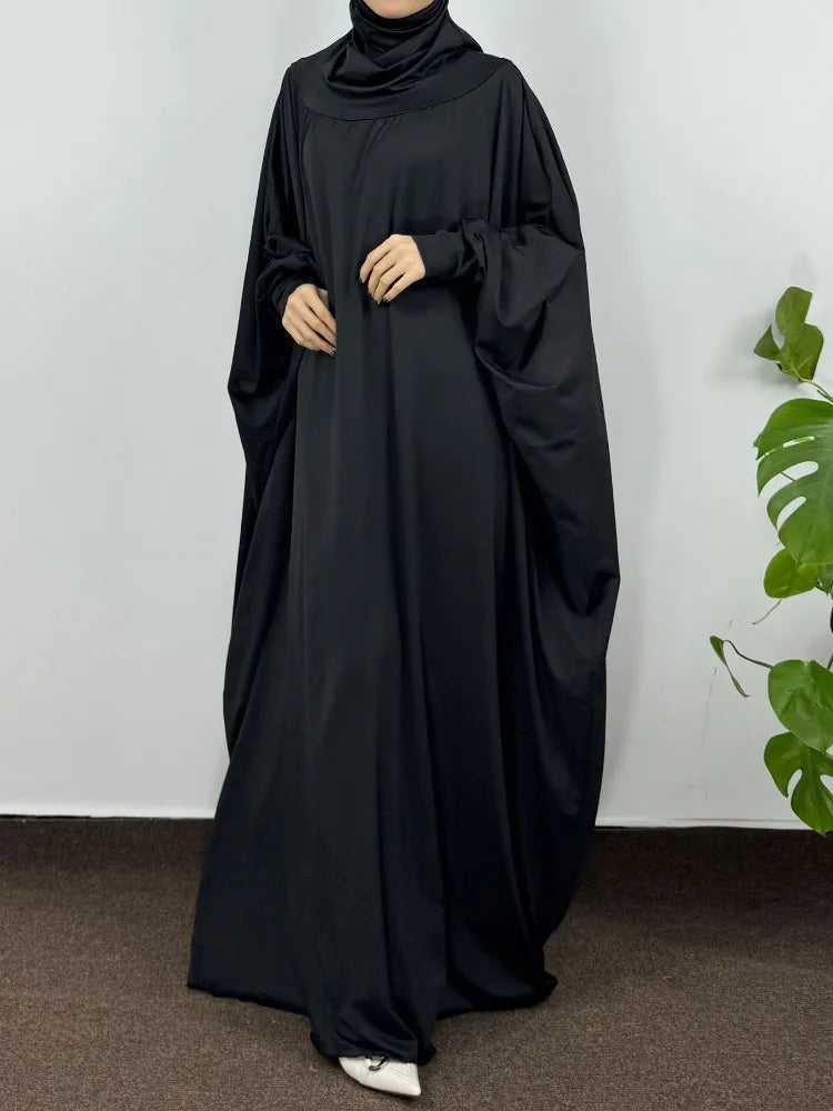Islamic Abaya Modesty Ramadan Dress Muslim Abayas Hooded Long Sleeve One-piece Prayer Hijab Dress Women Jilbabs Turkish Kaftans.