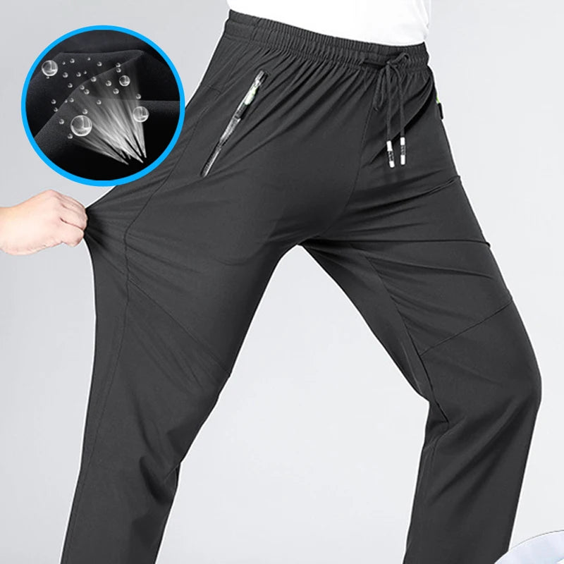 Elastic Waist Jogger Sweatpants Men Casual Classic Sport Men's Pants Quick Dry Straight Trousers Breathable Plus Size 4XL 5XL.
