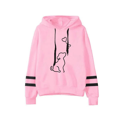 Simplicity Autumn Winter Versatile Pullovers Hot Sale Hoodies Stripe Women Sweatshirts Style Fashion Casual Sports Daily Quality.