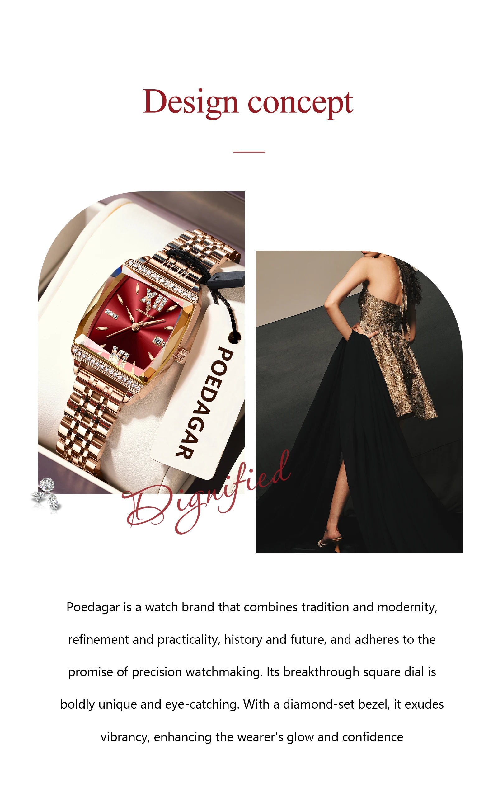 POEDAGAR Diamond Luxury Watch For Woman High Quality Waterproof Date Ladies Quartz Watch Stainless Steel Women Watches Reloj+Box.