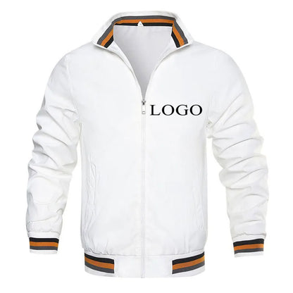 Your Own Design Brand Logo/Picture Personalized Custom Anywhere Men Women DIY Fashionable stand collar jacket Fashion New jacket.