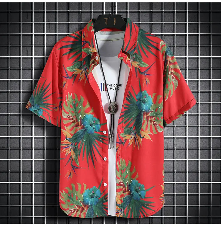 Beach Clothes For Men 2 Piece Set Quick Dry Hawaiian Shirt and Shorts Set Men Fashion Clothing Printing Casual Outfits Summer.