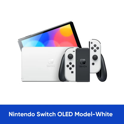 Nintendo Switch OLED Model 7 Inch Screen Joy‑Con Handle Enhanced Audio Adjustable Console Stable TV Mode Video Game.